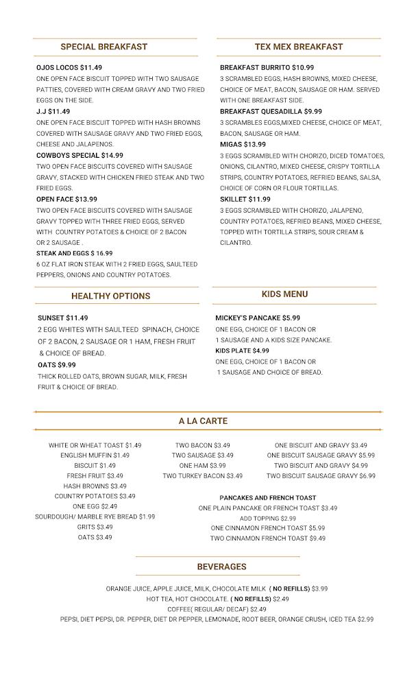 Cowboys Restaurant Sanger Menu image 3